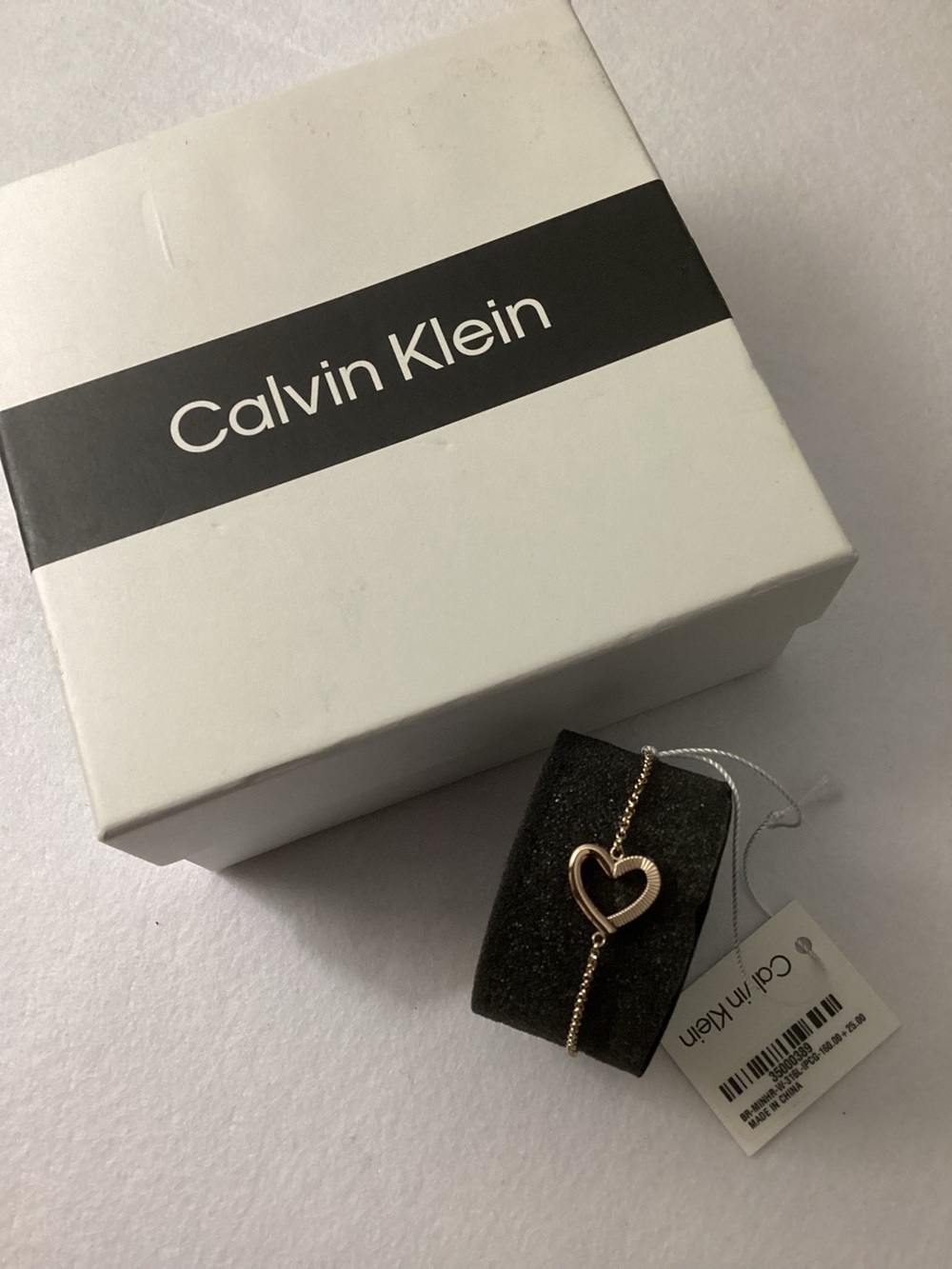 Calvin Klein Carnation Gold-Tone Stainless Steel Heart Bracelet